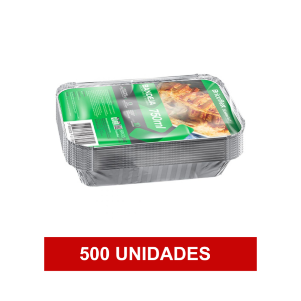 Bandeja Marmita Aluminio Retangular 750ml BricoFlex 500uni - Image 2